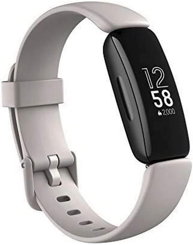 Fitbit Inspire 2 Fitness Wristband With Heart Rate Tracker FB418BKWT - Lunar White / Black