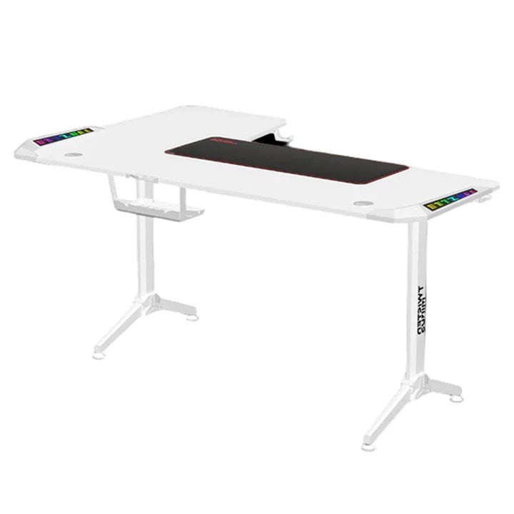 Twisted Minds WARRIOR L-Shaped RGB Gaming Desk (Right) White (160*100*75cm)