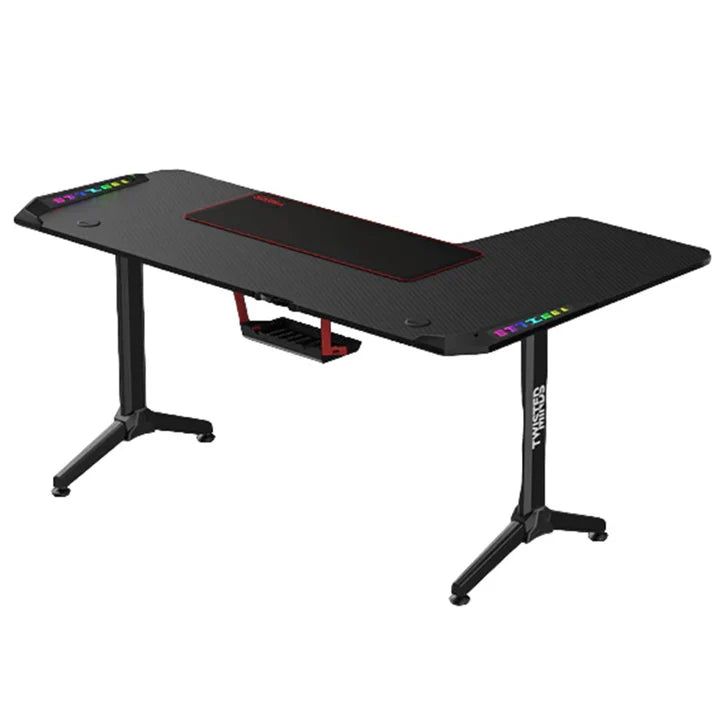 Twisted Minds WARRIOR L-Shaped RGB Gaming Desk (Left) Black (160*100*75cm)