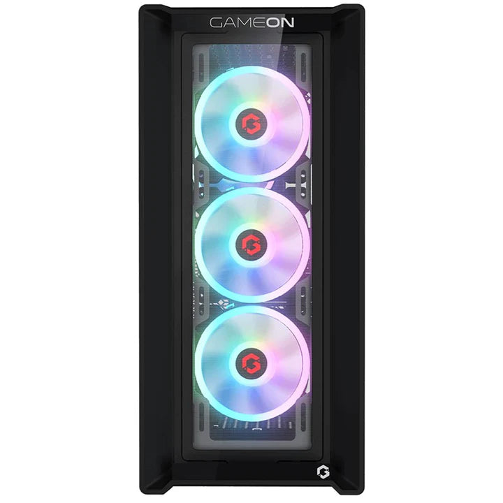 GAMEON Vortex Midnight Series Mid Tower Gaming Case - Black