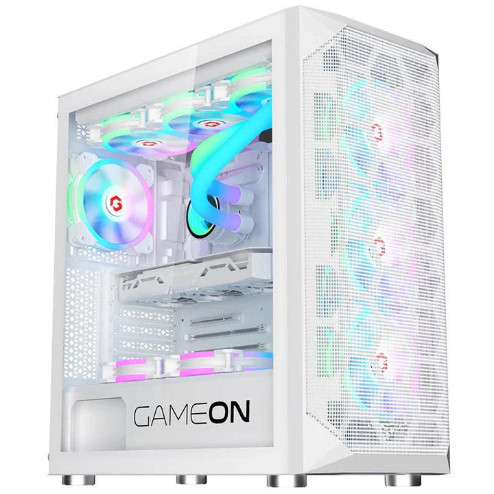 GAMEON Emperor Midnight I Series Mid Tower Gaming Case - White