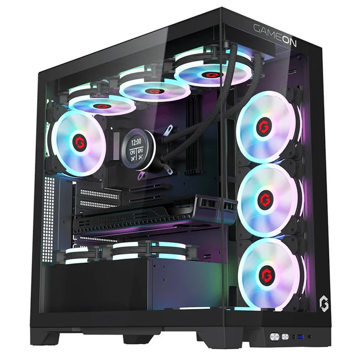 GAMEON Emperor Midnight IV Series Mid Tower Gaming Case - Black