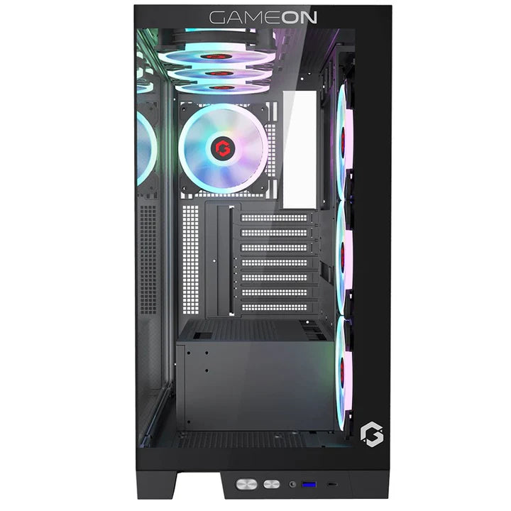 GAMEON Emperor Midnight IV Series Mid Tower Gaming Case - Black