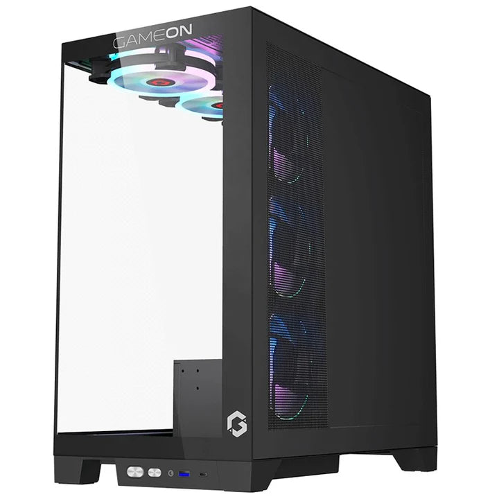 GAMEON Emperor Midnight IV Series Mid Tower Gaming Case - Black