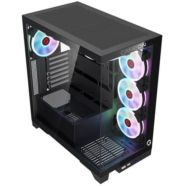 GAMEON Emperor Midnight IV Series Mid Tower Gaming Case - Black