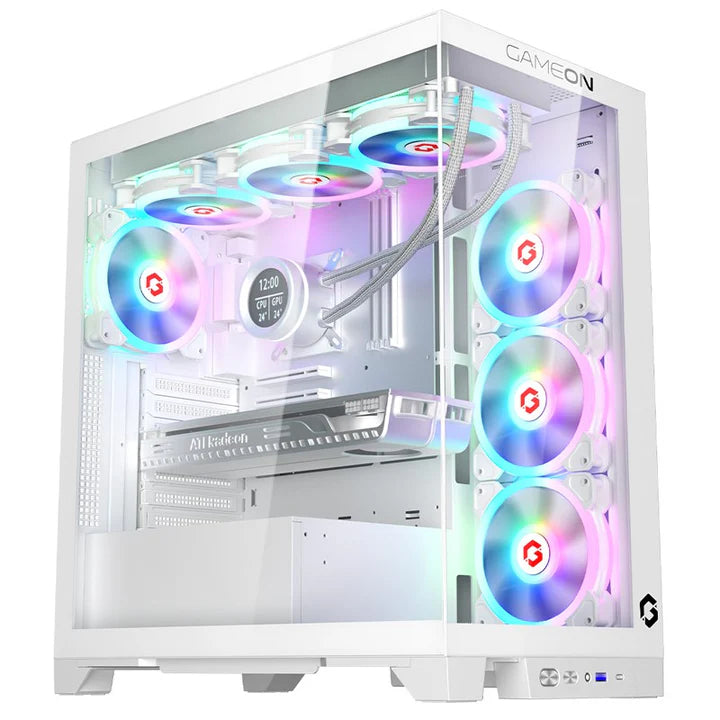 GAMEON Emperor Midnight IV Series Mid Tower Gaming Case - White