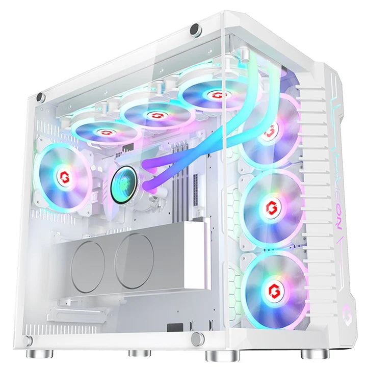 GAMEON Emperor Artic Series Mid Tower Gaming Case - White