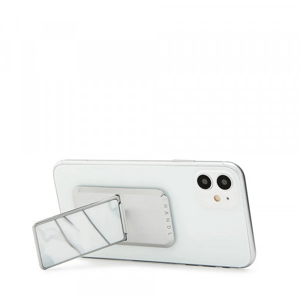 غطاء هاتف - رخام هاندلستيك HX1002MB-WHS-N - أبيض وفضي