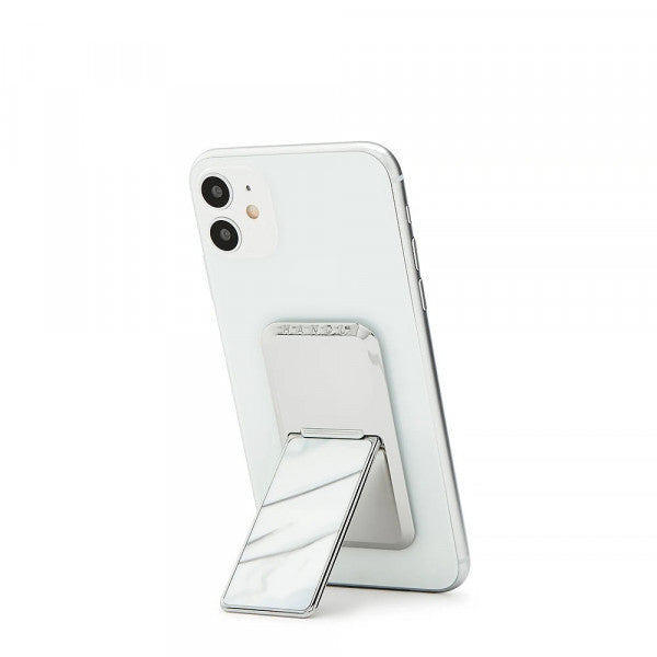 غطاء هاتف - رخام هاندلستيك HX1002MB-WHS-N - أبيض وفضي
