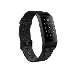 Fitbit Charge 4 Fitness Wristband With GPS (NFC) SE - Granite Reflective Woven/ Black - GulfStore.com