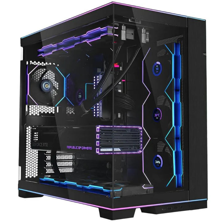 LIAN LI O11 Dynamic EVO RGB E-ATX Mid Tower PC Case للألعاب - أسود