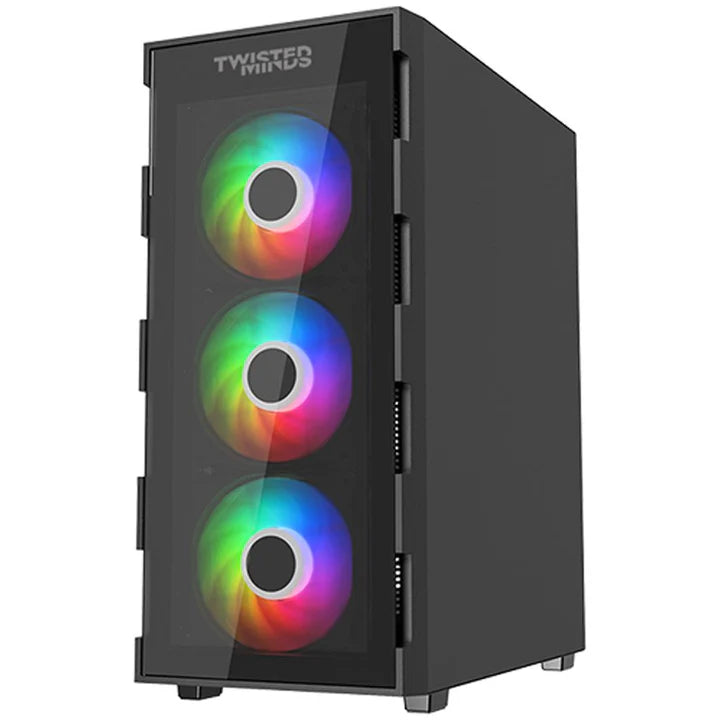 Twisted Minds Titan Glass Mid Tower Gaming Case - Black