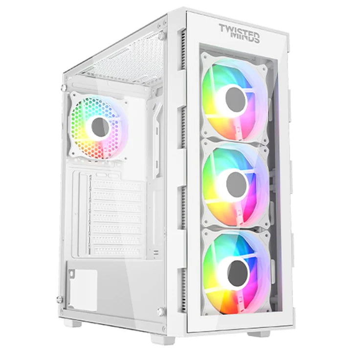 Twisted Minds Apex-03 Mid Tower, 3*120mm ARGB Fan Gaming Case - White