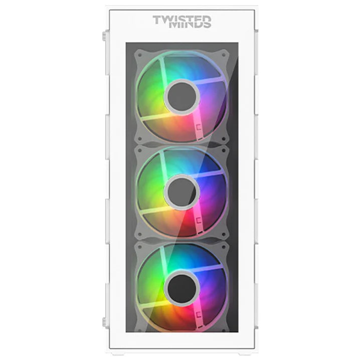 Twisted Minds Titan Glass Mid Tower Gaming Case - White