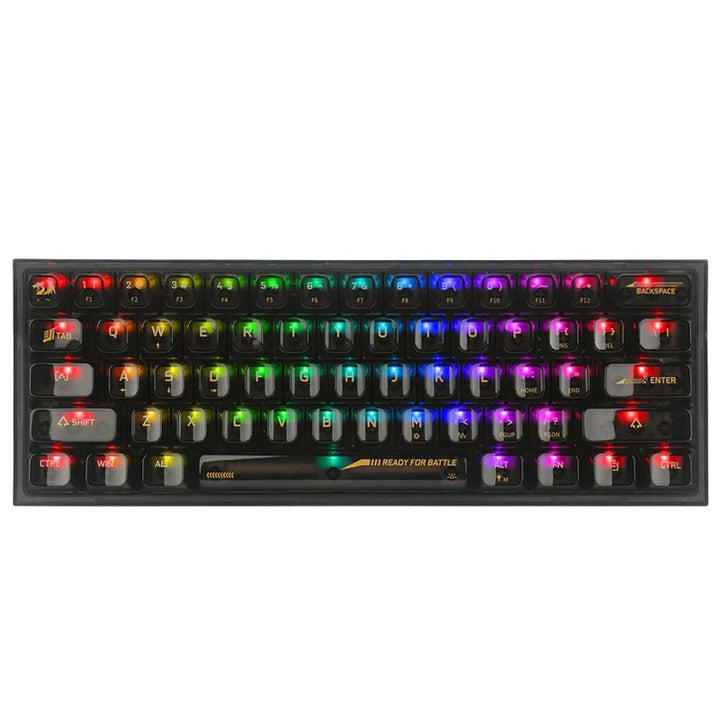 Redragon Fizz K617CTB 60% Wired RGB Mechanical Gaming Keyboard - Black Transparent