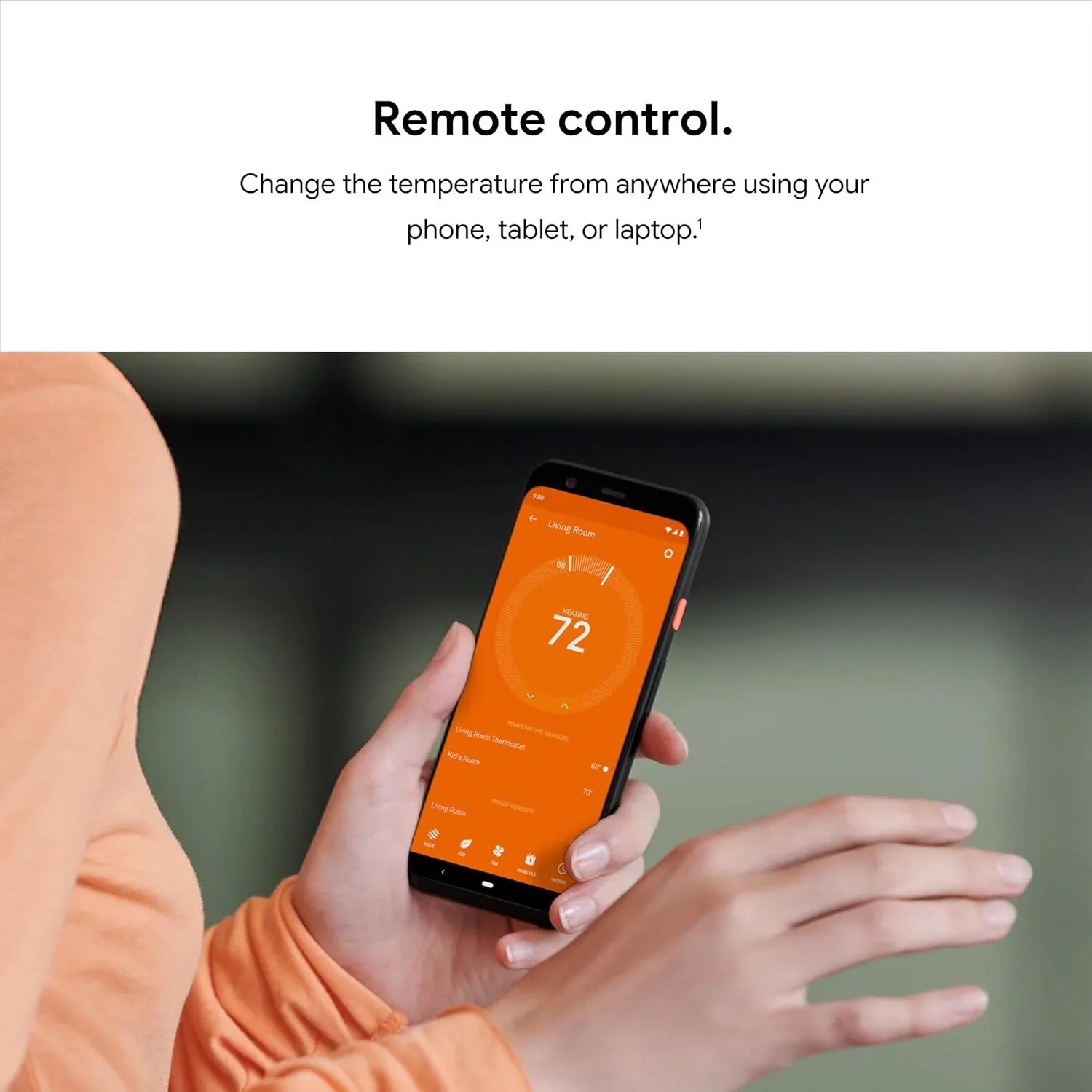 T3018US | Google Nest Learning Thermostat | Mirror Black