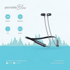 PD-NKBIE | Porodo Blue ENC Neckband In-Ear Earphones | Black - GulfStore.com
