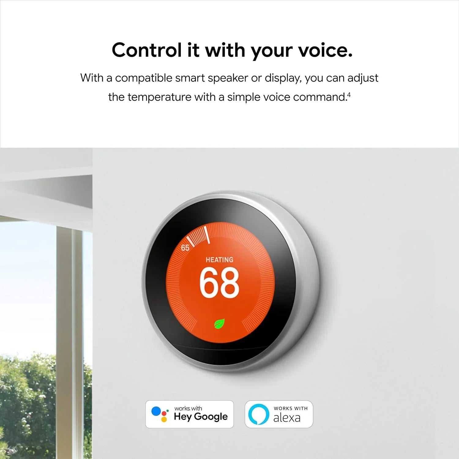 T3018US | Google Nest Learning Thermostat | Mirror Black