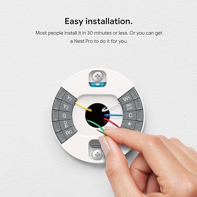 T3018US | Google Nest Learning Thermostat | Mirror Black