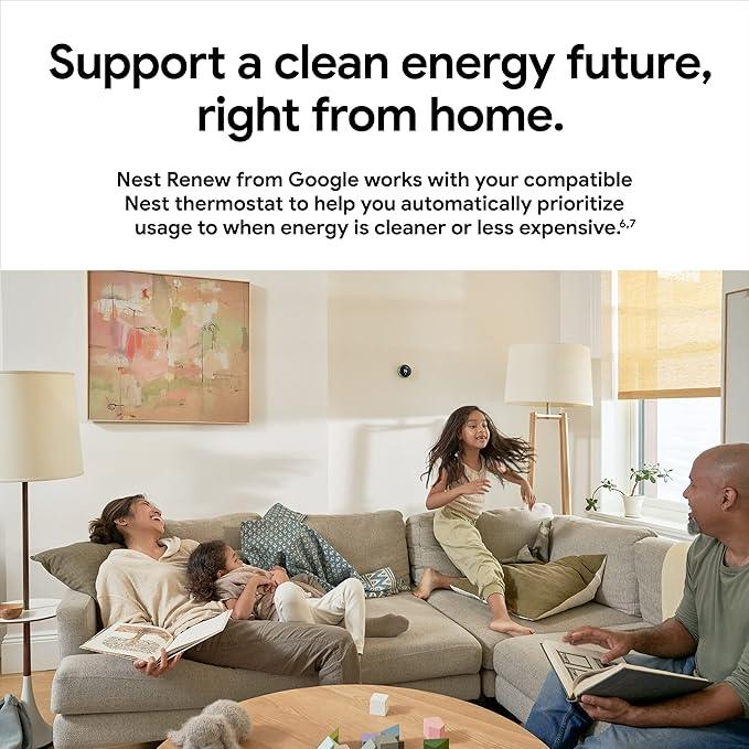 T3018US | Google Nest Learning Thermostat | Mirror Black
