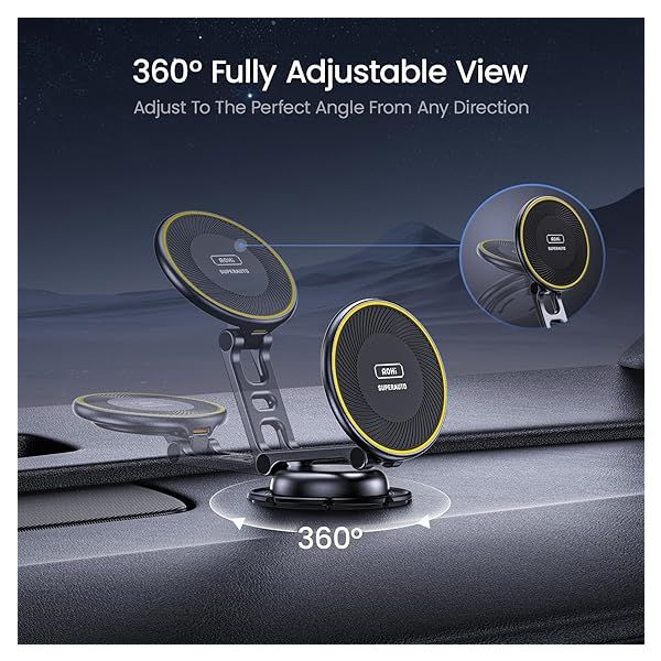 AOHI Super Auto Foldable Magnetic 15W Wireless Car Charger