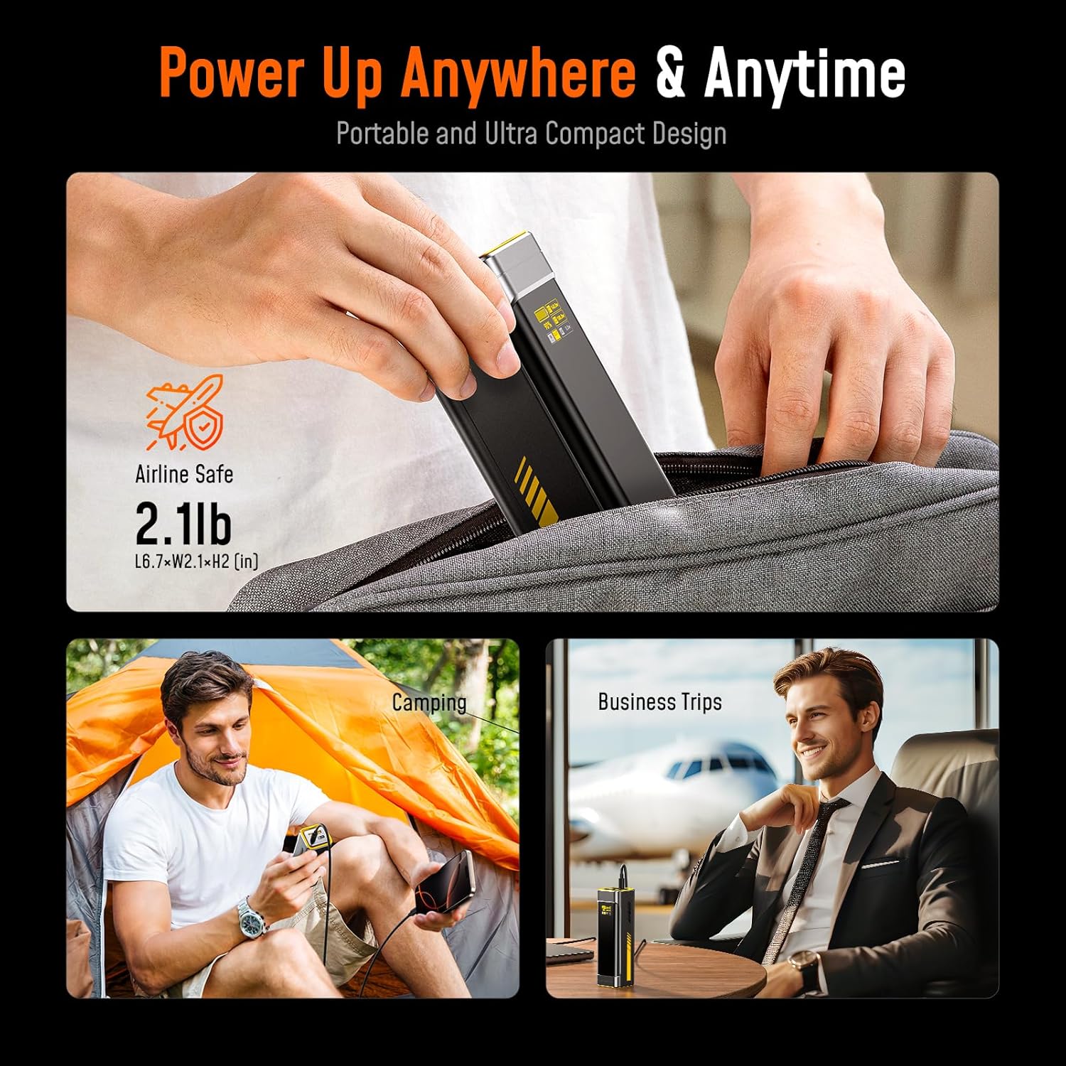 AOHI The Future Starship 240W 27,600mAh LED Display Power Bank with 3FT C-C Cable