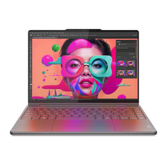 Lenove Yoga 9 2-in-1 Aura Edition Laptop, Intel Core Ultra 7 258V Processor, 32GB, 1TB SSD NVMe, Intel Arc Graphics, 14" 2K OLED Touch Display, Backlit Engl/Ar Keyboard, Win 11 Home, Luna Grey