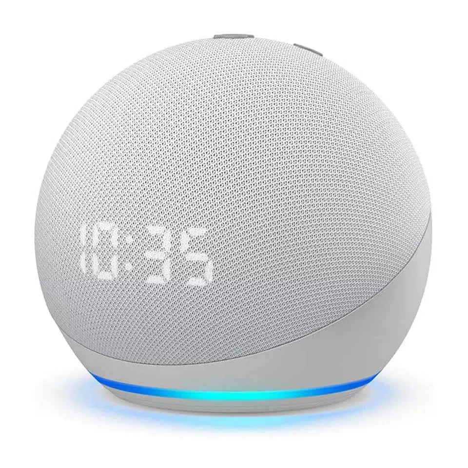 Amazon | Echo 4th Gen with clock | Glacier White
