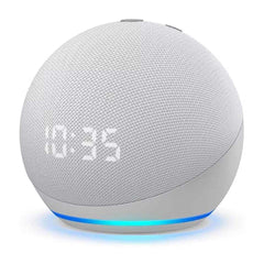 Amazon | Echo 4th Gen with clock | Glacier White - GulfStore.com