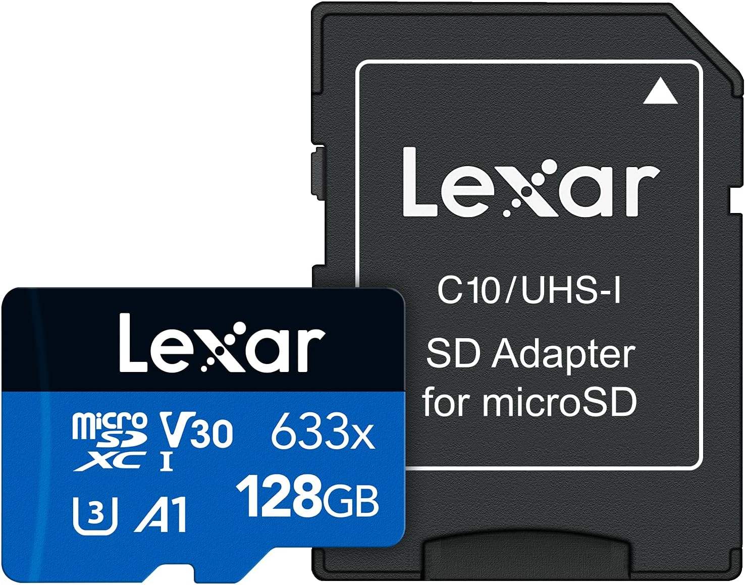 Lexar® High-Performance 633x microSDXC™ UHS-I, up to 100MB/s read 45MB/s write C10 A1 V30 U3 128GB (LSDMI128BB633A) - GulfStore.com