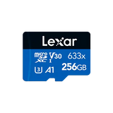 Lexar 256GB Lexar® High-Performance 633x microSDXC™ UHS-I, up to 100MB/s read 45MB/s write C10 A1 V30 U3 , LSDMI256BB633A , - GulfStore.com