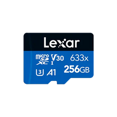 Lexar 256GB Lexar® High-Performance 633x microSDXC™ UHS-I, up to 100MB/s read 45MB/s write C10 A1 V30 U3 , LSDMI256BB633A , - GulfStore.com