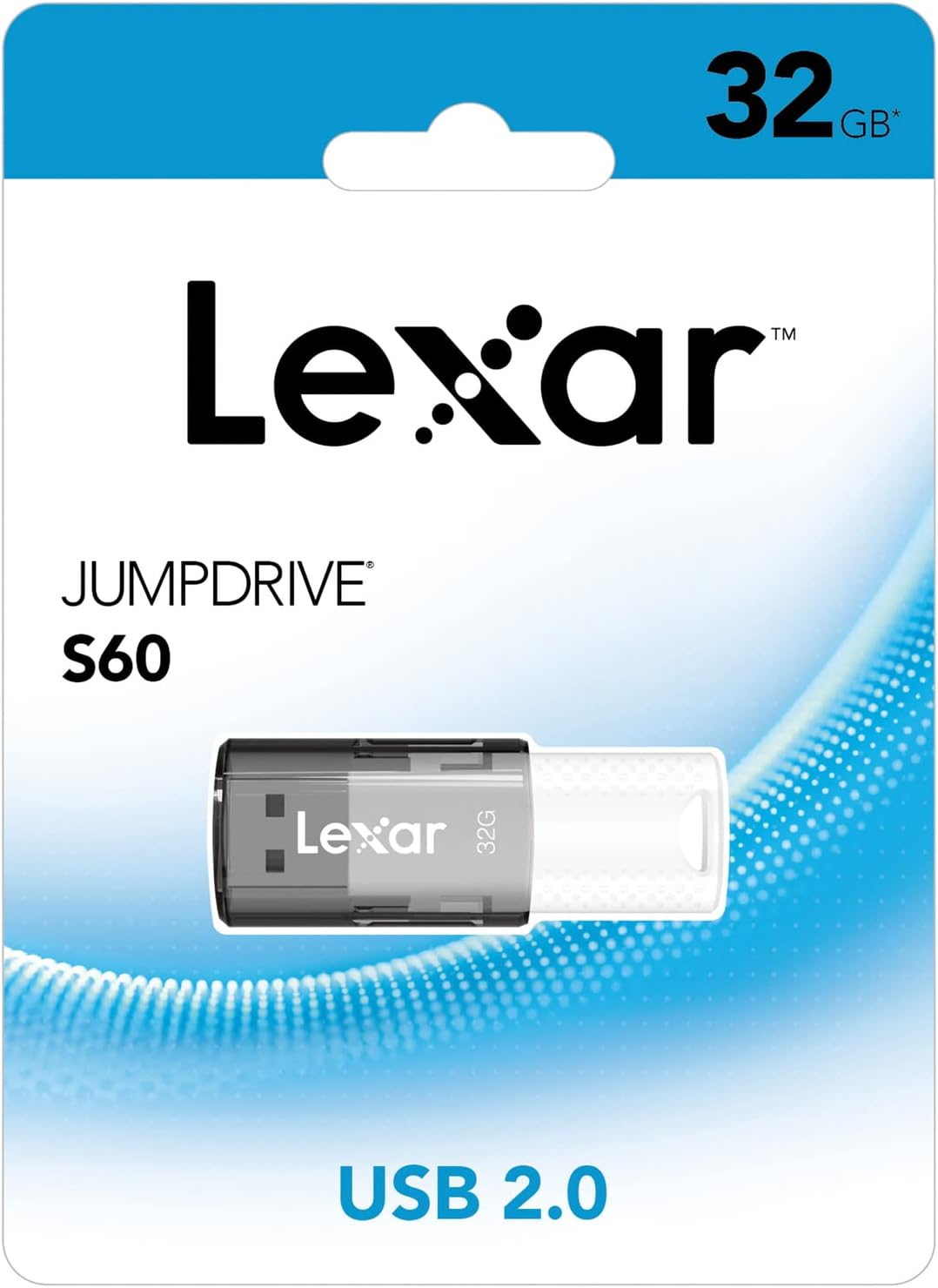Lexar® JumpDrive® S60 USB 2.0 Flash Drive , 32GB (LJDS060032G-BNBNG)