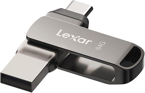 64GB Lexar® Dual Type-C and Type-A USB 3.1 flash drive, up to 130MB/s read