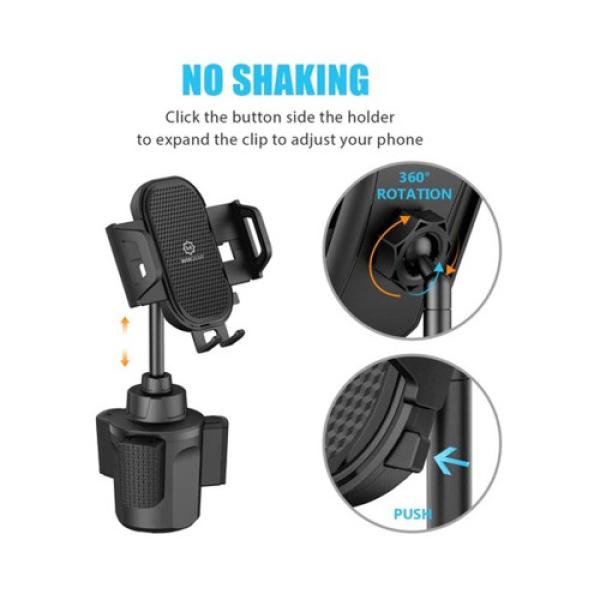 Wixgear Car Cup Holder Phone Mount Adjustable