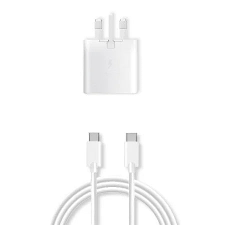 EP-TA800XWEGAE | SAMSUNG Power Adapter 25W PD | USB-C Port | USB-C To USB-C Cable - White