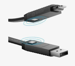 BAZIC GOCHARGE ALUCABLE, 4 IN 1 ALUMINIUM CHARGING CABLE WITH USB A/C INPUT AND USB C/LIGHTNING OUTPUT. 1M - BLACK - GulfStore.com