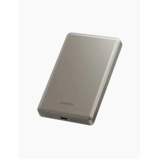 ENERGEA ALUPAC AIR, 10000MAH ULTRA LIGHT ALUMINIUM MAGSAFE COMPATIBLE POWER BANK - NATURAL