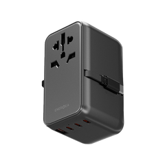TWA-GAN85C-GUN | ENERGEA Travelworld Adapter Gan85 With 80CM Type-C Cable | 3C1A 85W | Gunmetal - GulfStore.com