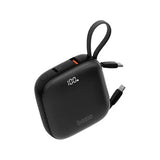 GPW-FUSN-BLK | Bazic Gopower Fusion | 3-In-1 10000Mah Powerbank With Built-In USB-C And Lightning Cable | Truffle - GulfStore.com