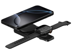 MAG-DUO-GUN | ENERGEA Magcube | 2 In 1 Foldable Magsafe Fast Wireless Charger | Gunmetal - GulfStore.com