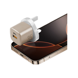 CHR-AC-GAN35GLDUK | ENERGEA Ampcharge | Gan35 1C1A Pd/Pps/Qc3.0 Wall Charger | 35W ( UK ) | Gold - GulfStore.com