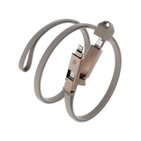 CBL-60SHTH-GLD100 | غلاف ENERGEA | كابل 2 في 1 USB-C إلى USB-C + Lightning سرعة 480 ميجابت في الثانية 60 واط | 1 متر | ذهبي
