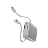 BAZIC GOPOWER FUSION MINI 10K, 3IN1 10000MAH POWERBANK WITH BUILT-IN USB-C AND LIGHTNING CABLE - PEBBLE - GulfStore.com