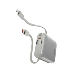 BAZIC GOPOWER FUSION MINI 10K, 3IN1 10000MAH POWERBANK WITH BUILT-IN USB-C AND LIGHTNING CABLE - PEBBLE - GulfStore.com