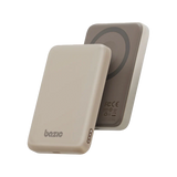 GPW-SNAP5K-BRN | Bazic Gopower Snap 5K | باور بانك لاسلكي 3 في 1 بسعة 5000 مللي أمبير مع شاحن لساعة آبل | لاتيه