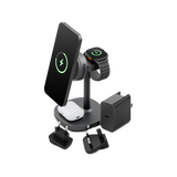 MAG-ARCSTD65-GUN | ENERGEA Magarctic Stand | 4-In-1 Thermo Cool Charg In g Stand With Retractable Cable And 65W Charger | Gunmetal - GulfStore.com