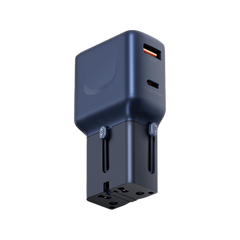 TGA-35-BLU | ENERGEA Travelgo 1-Port USB-C & 1-Port USB-A 35W Travel Adapter | Blue - GulfStore.com