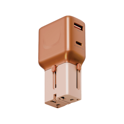 TGA-35-ORG | ENERGEA Travelgo 1-Port USB-C & 1-Port USB-A 35W Travel Adapter | Orange - GulfStore.com