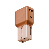 TGA-35-ORG | ENERGEA Travelgo 1-Port USB-C & 1-Port USB-A 35W Travel Adapter | Orange - GulfStore.com